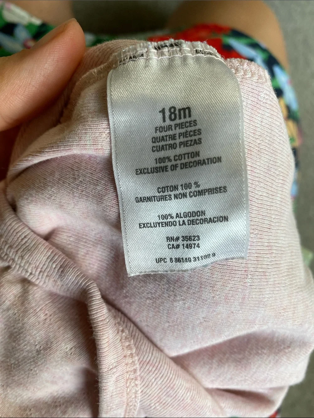 Carter's Long-Sleeve Baby Bodysuits in Light Pink & Sage Green